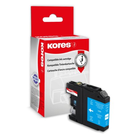 Kores Encre G1529BK remplace brother LC-223C, cyan