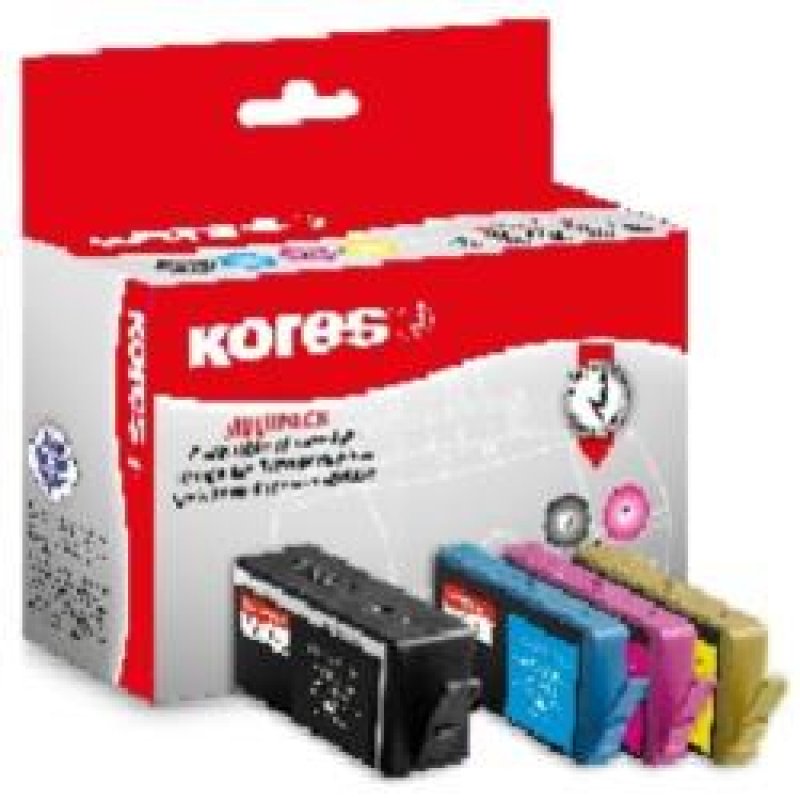 Kores G1756KIT cartouche d'encre 4 pièce(s) Compatible Noir, Cyan, Magenta, Jaune