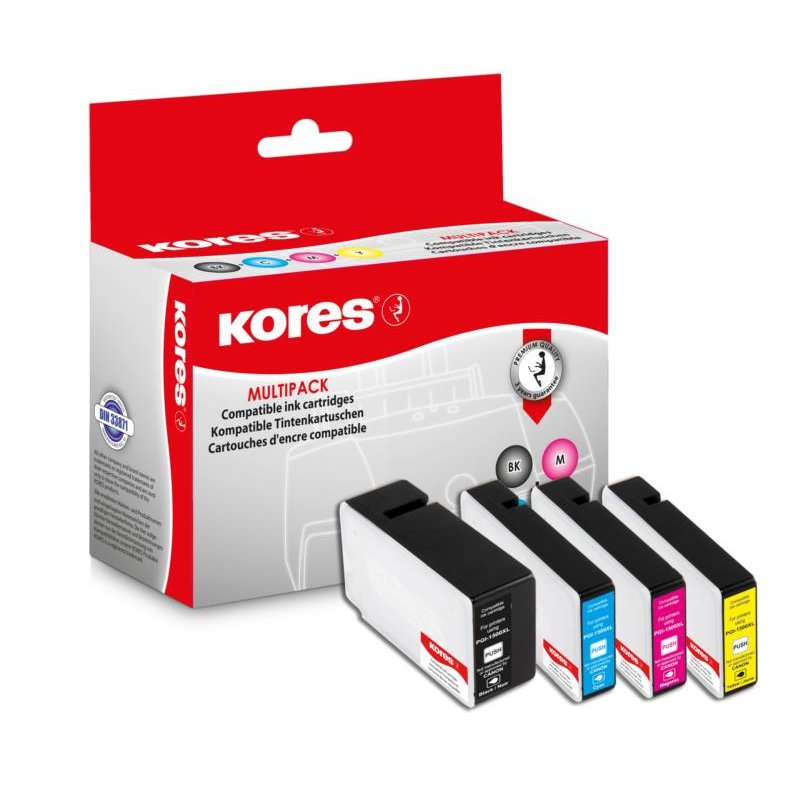 Kores G1564KIT cartouche d'encre Compatible Noir, Cyan, Jaune, Magenta