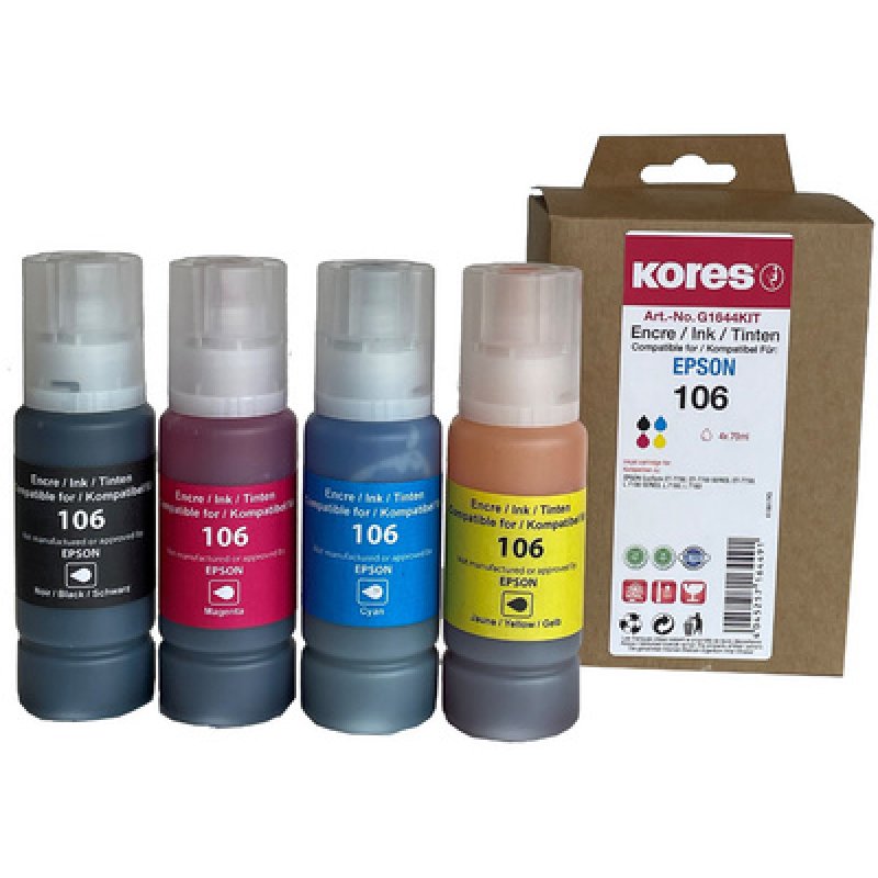 Kores Flacon encre multipack G1642KIT remplace EPSON 102