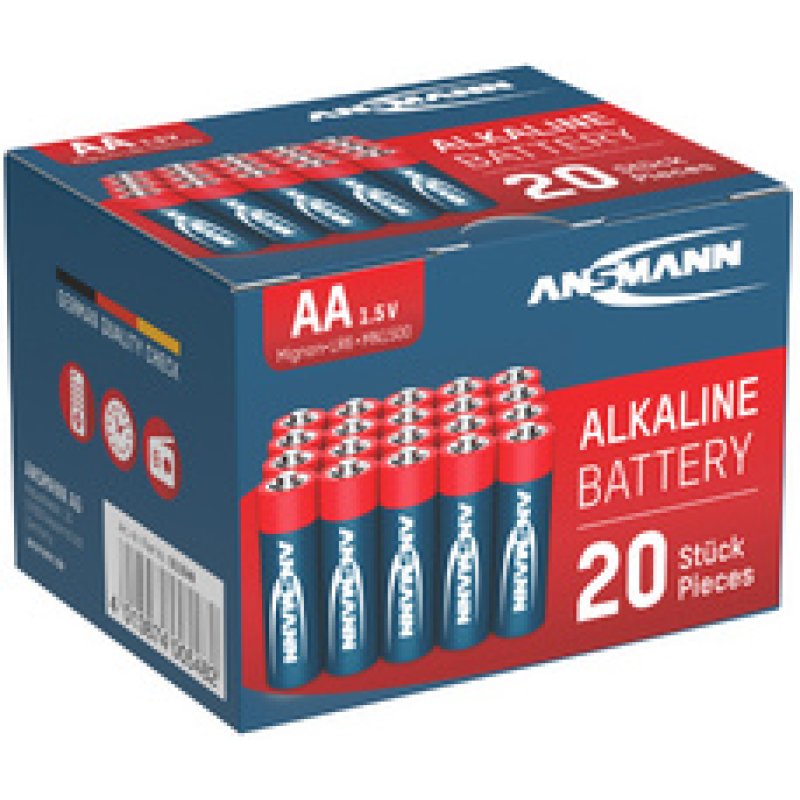 ANSMANN Pile alcaline "RED", Mignon AA, lot de 40