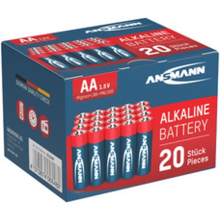 ANSMANN Pile alcaline "RED", Mignon AA, lot de 40