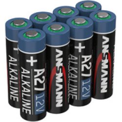 ANSMANN Pile alcaline A27/LR27, 12 V, en lot de 8