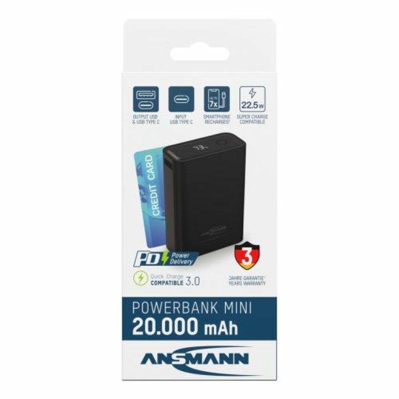 Ansmann PB222PD Lithium Polymère (LiPo) 20000 mAh Noir