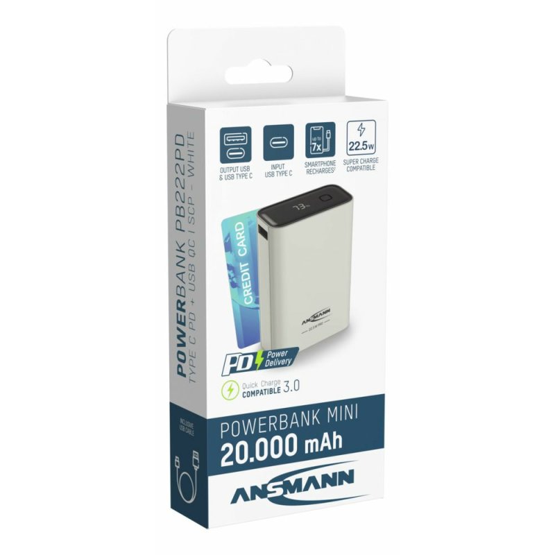 Ansmann PB222PD Lithium Polymer (LiPo) 20000 mAh White