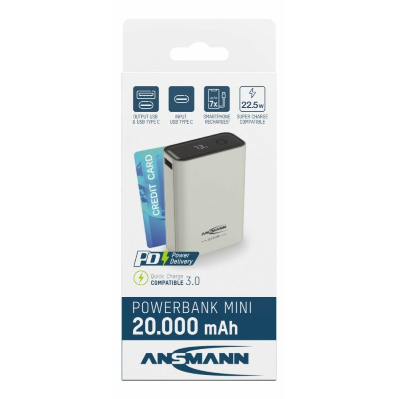 Ansmann PB222PD Lithium Polymer (LiPo) 20000 mAh White