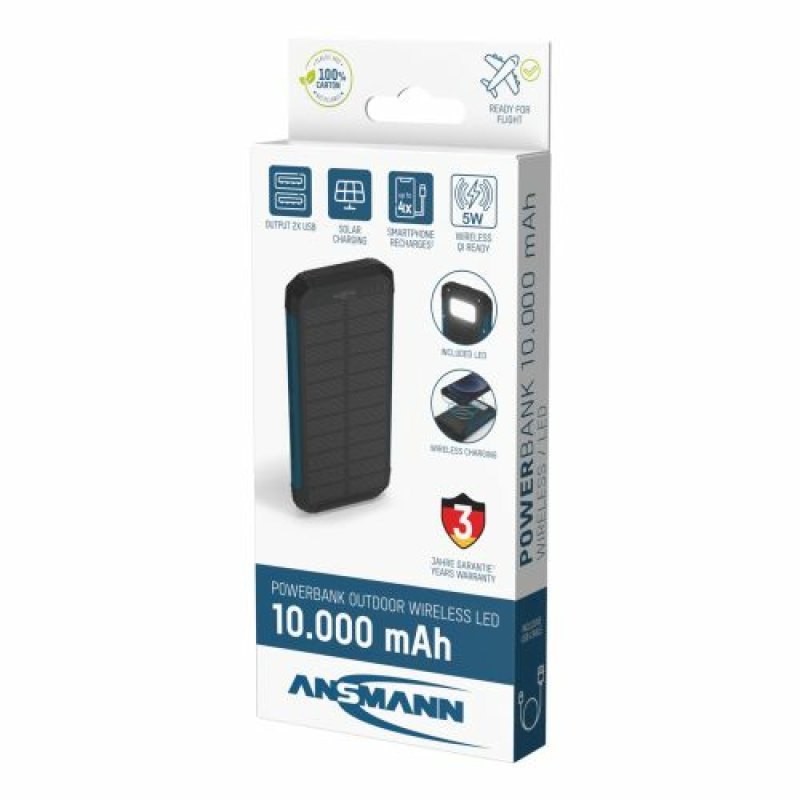 Ansmann PB212W Lithium Polymer (LiPo) 10000 mAh Black, Blue