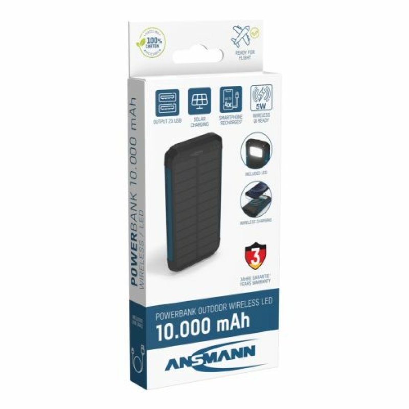 Ansmann PB212W Lithium Polymer (LiPo) 10000 mAh Black, Blue