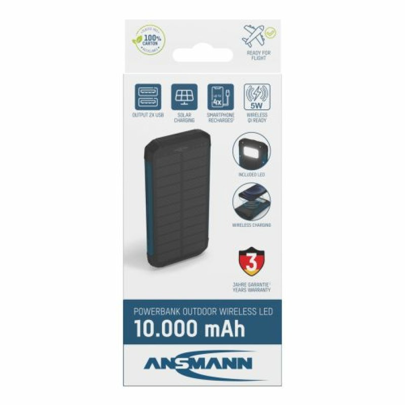 Ansmann PB212W Lithium Polymer (LiPo) 10000 mAh Black, Blue