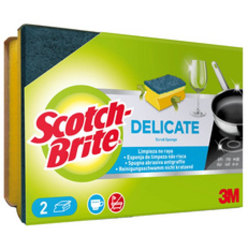 Scotch-Brite Eponge universelle DELICATE, couleur:jaune/bleu