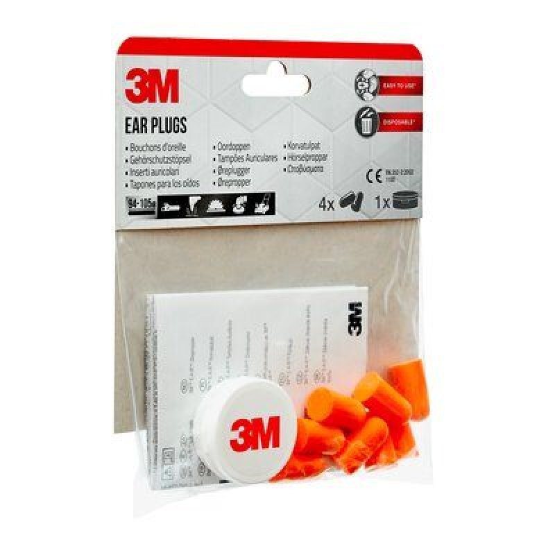 3M bouchons anti-bruit jetables 1100C, dans un sachet,orange