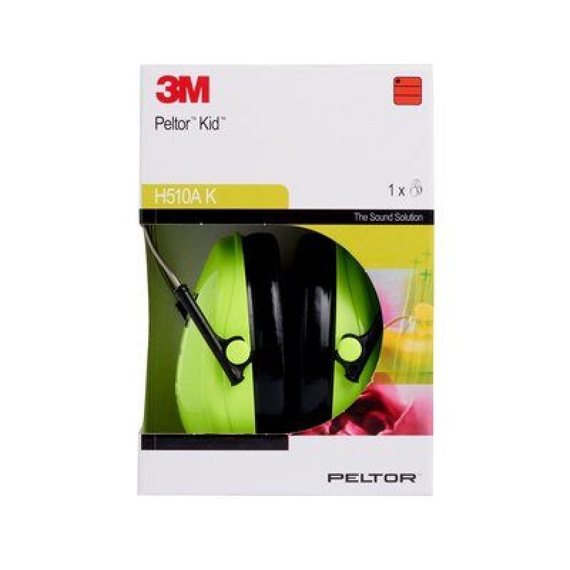 3M Peltor kid Casque anti-bruit H510, vert fluo / noir