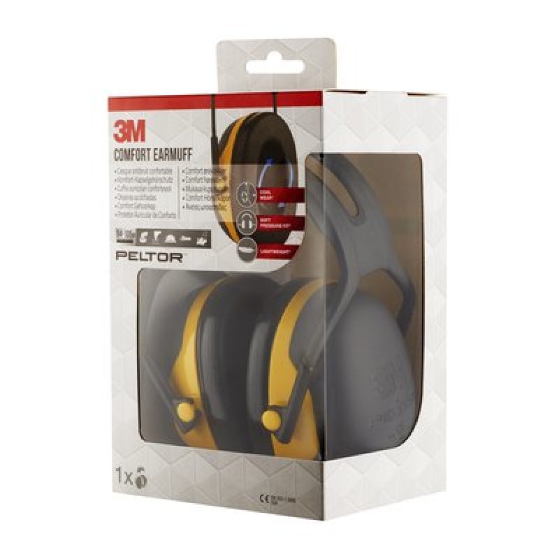 3M Peltor Casque antibruit confort X2A, noir/jaune