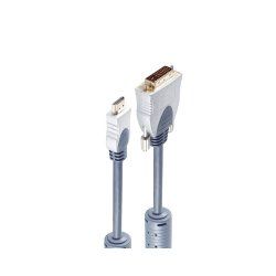 shiverpeaks SP77482 video cable adapter 2 m HDMI Type A (Standard) DVI-D Blue, Chrome