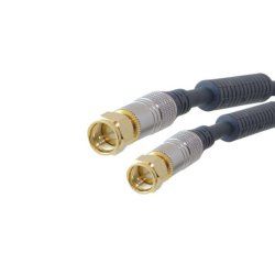 shiverpeaks SP80092 câble coaxial RG-59/U 1,5 m F-Stecker Bleu, Chrome