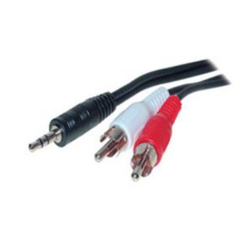 shiverpeaks 3.5mm/2 x RCA 1.5m audio cable Black, Red, White