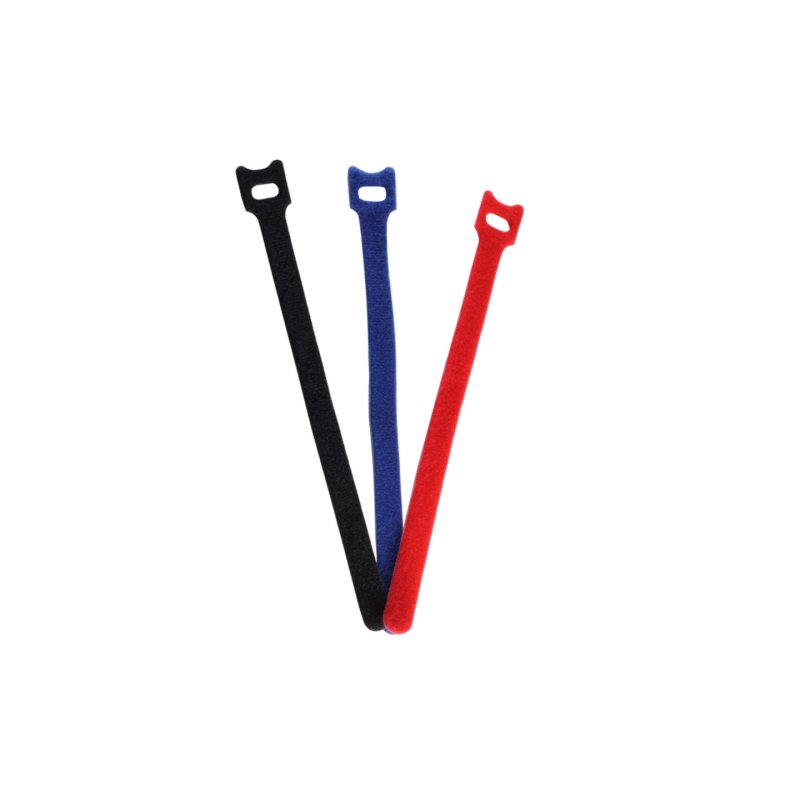 shiverpeaks BS18-10002 cable tie Hook & loop cable tie Nylon, Polyester Black, Blue, Red 12 pc(s)