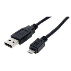 S/CONN 1.8m USB2.0 A- microUSB2.0 B USB cable USB A Micro-USB B Black