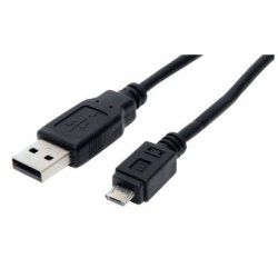 S/CONN 3m USB2.0 A- microUSB2.0 B câble USB USB A Micro-USB B Noir