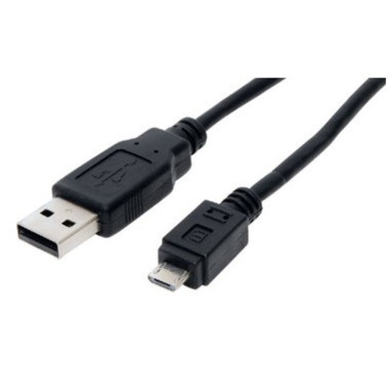 S/CONN 3m USB2.0 A- microUSB2.0 B câble USB USB A Micro-USB B Noir