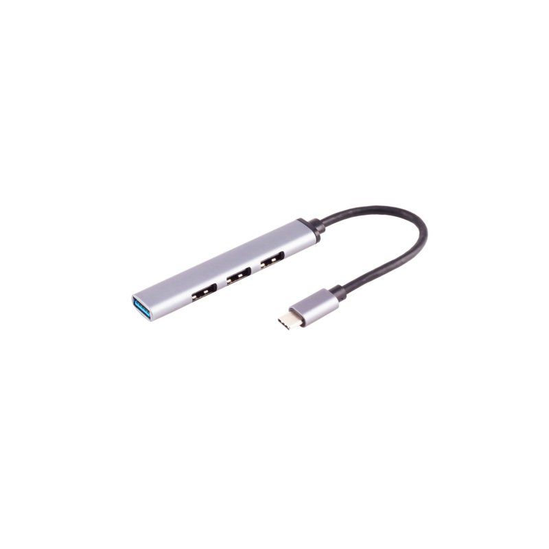 S/CONN 13-50002 hub & concentrateur USB Type-C 5000 Mbit/s Gris