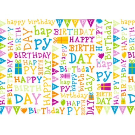 SUSY CARD Film cadeau "Birthday", 30 microns, sur rouleau