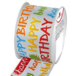 SUSY CARD Ruban cadeau, sur bobine "Birthday Party"
