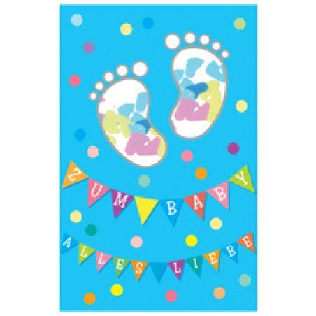 SUSY CARD Geburtskarte "Junge Konfetti Füße"