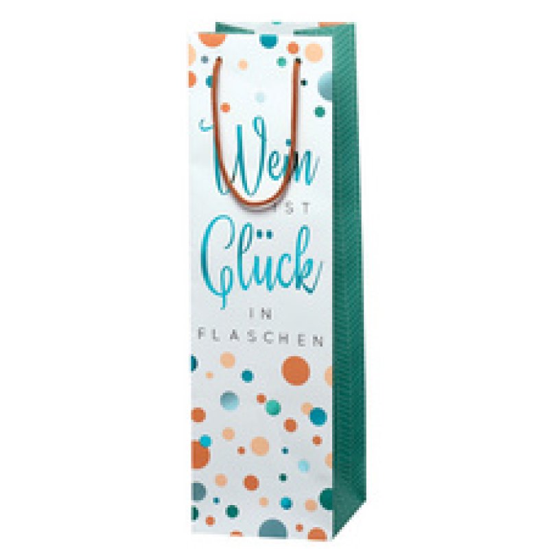 SUSY CARD Flaschentüte "Wein ist Glück in Flaschen"