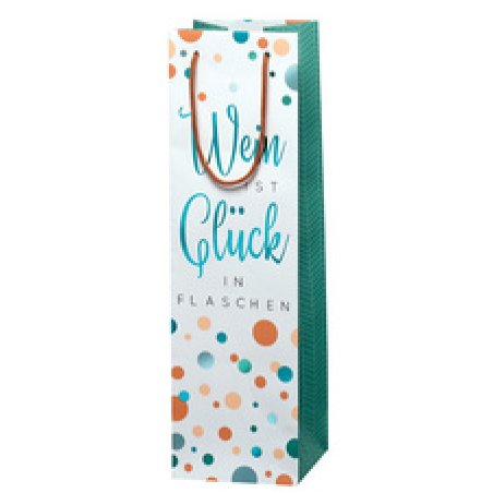 SUSY CARD Flaschentüte "Wein ist Glück in Flaschen"