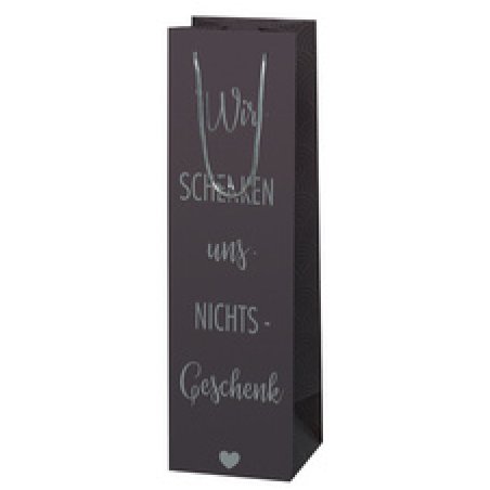 SUSY CARD Flaschentüte "Wir schenken uns Nichts-Geschenk"