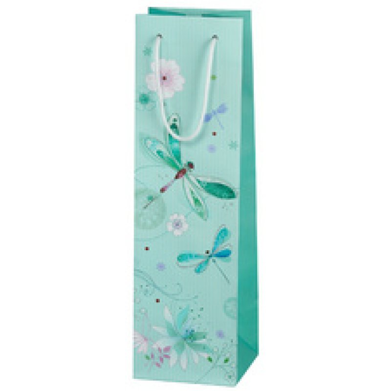 SUSY CARD Sac cadeau pour bouteille "Dragonfly", 1 bouteille