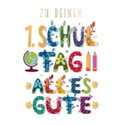 CACTUS Schulanfangs-Grußkarte "Alles Gute"