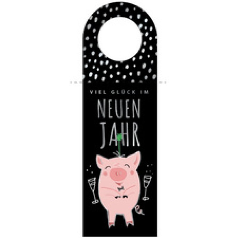 CACTUS Neujahrs-Flaschenanhänger "Guten Rutsch"