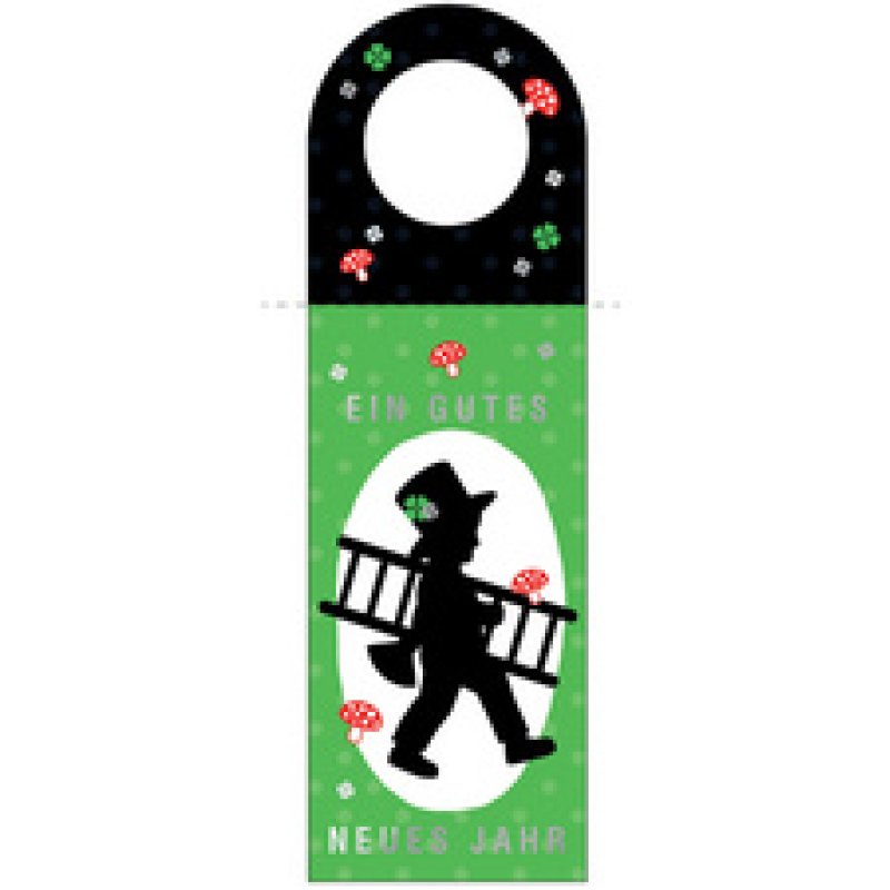 CACTUS Neujahrs-Flaschenanhänger "Schornsteinfeger"