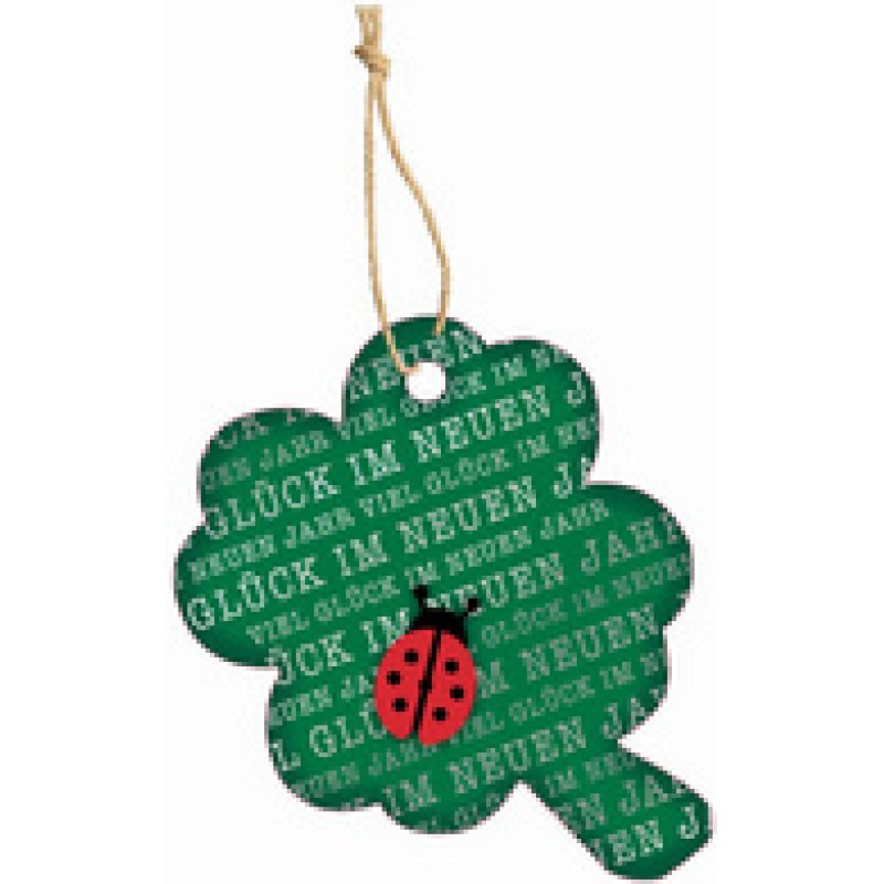 CACTUS Neujahrs-Geschenkanhänger "Kleeblatt"
