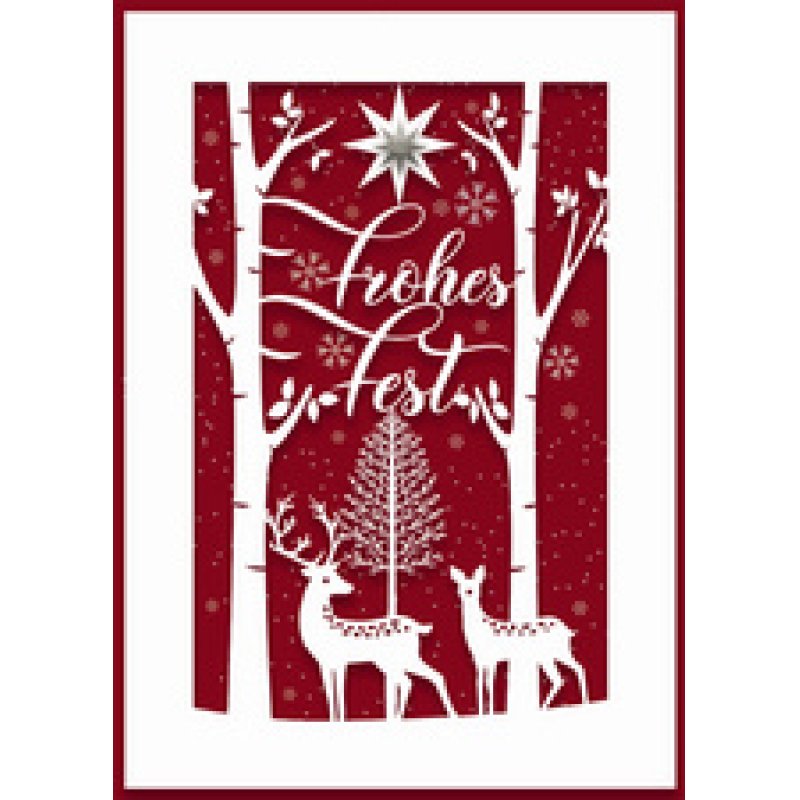 CACTUS Weihnachtskarte "Glocke", Lasercut