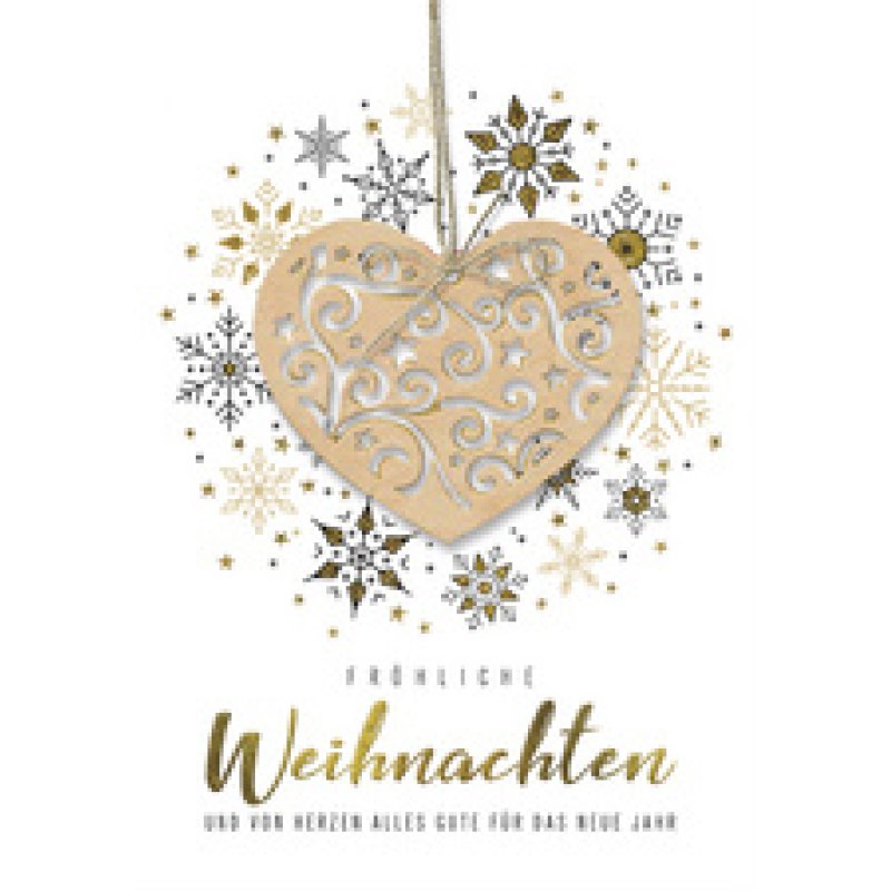 CACTUS Weihnachtskarte "Glocke", mit Holzapplikation