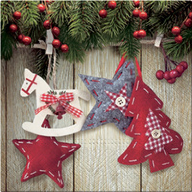 CACTUS Serviette à motif de Noël "Cerfs"