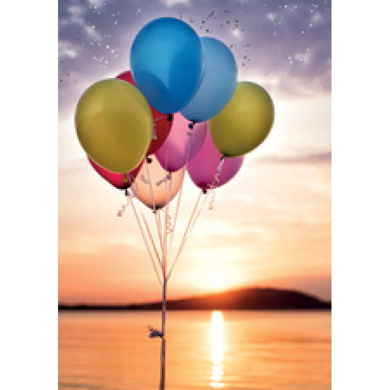 CACTUS Grußkarte "Luftballons Abenddämmerung"