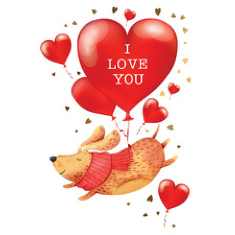 CACTUS Carte de voeux "I love you"