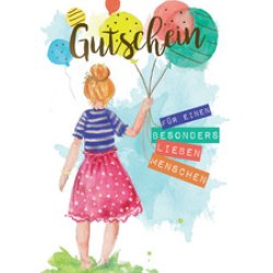 CACTUS Gutscheinkarte "Mädchen mit Ballons"