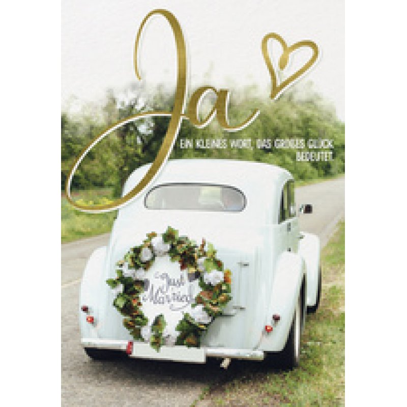 CACTUS Hochzeitskarte "Paar auf Tandem"