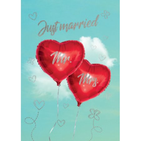 CACTUS Hochzeitskarte "Lila und weiße Blumen"