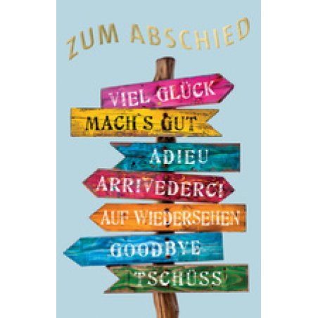 CACTUS Grußkarte Abschied "Wegweiser"