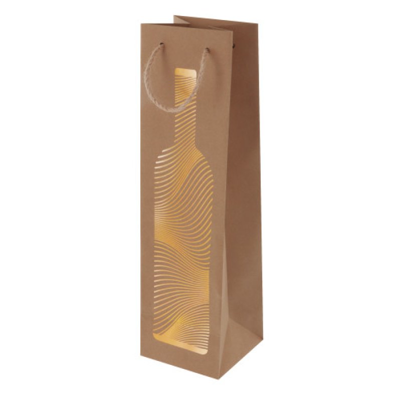 SUSY CARD Sac cadeau pour bouteille "Golden bottle"