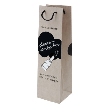 SUSY CARD Flaschentüte "Entkorken", für 1 Flasche