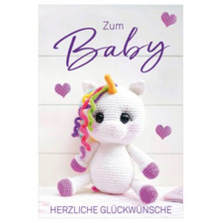 SUSY CARD Geburtskarte "Einhornplüsch"