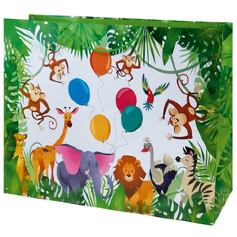 SUSY CARD Sac cadeau XXL "Animaux de la jungle"