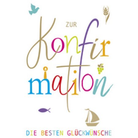 SUSY CARD Konfirmationskarte "Kreise-Fische"